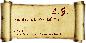 Leonhardt Zoltán névjegykártya